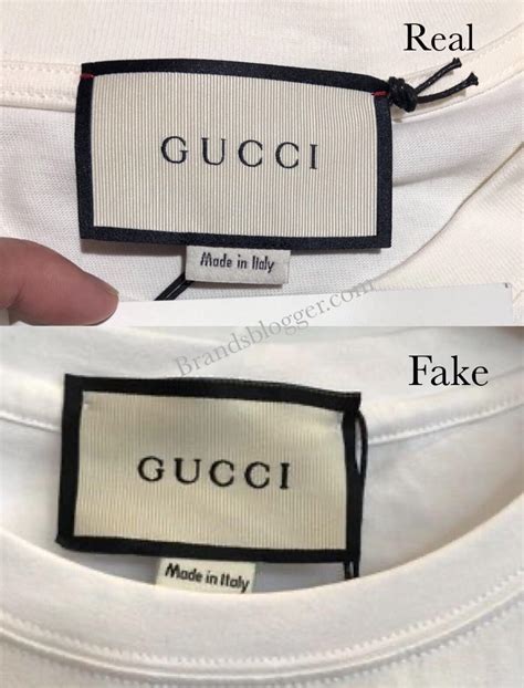 gucci fake/not t shirt|authentic gucci labels.